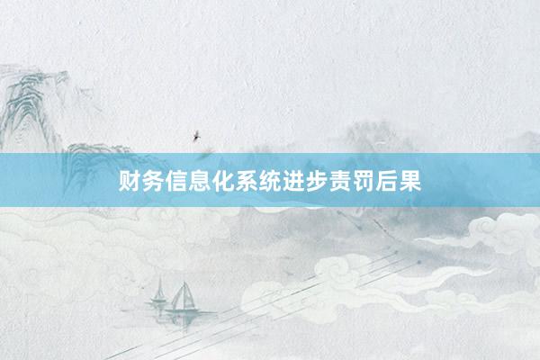 财务信息化系统进步责罚后果